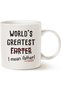 Funny Dad Coffee Mug Day Gifts, World's Greatest I Mean Father Best Chri