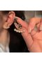 Heart Pearl Detailed Steel Earrings Stylish and Elegant Design - Does Not Tarnish Antiallergic Silver Color