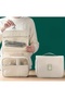 3 Compartment Zippered Waterproof Mesh Beige Large Capacity Travel Size Cosmetic and Makeup Bag