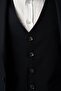 Slim Fit Black Suit Pants Vest Jacket 8012-438 - 6