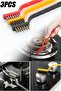 Kitchen Cleaning Wire Brush 3-Pack Stove Oven Etc. Cleaning Set - 3