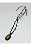 Honey Calcite Natural Stone Handmade Macrame Ethnic Necklace No 2 - 3