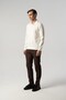 Polo Neck Buttoned Off-White Cotton Knitwear 9054-03 - 4