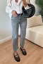 Women's Open-Cut Light Gray Trousers