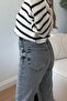 Women's Open-Cut Light Gray Trousers - 6