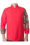 Chef Jacket Patterned Unisex Snap Fastener Long Sleeve Chef Cook Kitchen Jacket Red Mandala Patterned
