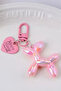 Balloon Dog Figure Bag Charm and Keychain - 3