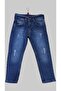 Boy's Denim Blue Serrated Ligrasless Jeans