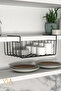 In-Cabinet Organizer Kangaroo Shelf Hangable Shelf Cup Holder Plate Rack Organizer - 2