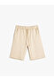 beige Basic Shorts