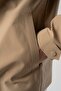 Laser Cut Seamless Bag Pocket Seasonal Thin Beige Coat 4150-05 - 7