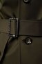 Khaki Trench Coat with Epaulettes and Belt - 4