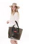 Transparent Black Oversized Beach Beach Bag - 4