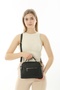 Black Business Style 3 Pocket Lined Leather Bag - 8