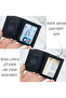 Marseille Black Zippered Genuine Leather Wallet with Mirror Elastic Rfid Protection Men Women - 5
