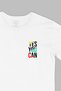 Yes You Can Motivational Printed Pocket Design White T-Shirt