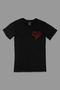Valentine's Day Special Black T-Shirt with Initial O Pocket Design - 2