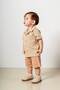Baby Kids Brown Cotton 2-Piece Shorts Set Trend Fashion Bottom Top Set - 3
