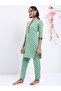 Women Green Printed Kurta and Trouser Set - 2