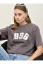 Acid Washed 1998 Foil Slogan Print Oversized T-Shirt - 4