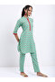Women Green Printed Kurta and Trouser Set - 5