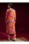 Women Orange Floral Printed Kurta with Trousers - 3