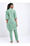 Women Green Printed Kurta and Trouser Set - 3