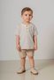Baby Kids Beige Cotton 2-Piece Shorts Set Trend Fashion Bottom Top Set