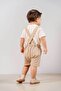 Baby Kids Beige Cotton 2-Piece Romper Set Trend Fashion Bottom Top Set - 4