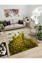 Shine M(276) Yellow Fringeless Non-Slip Based Digital Printed Decorative Carpet 100X150