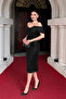 Lace Sequin Fabric Off Shoulder Pencil Dress - Black - 2