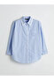 Lcw modest ecru striped Oversized poplin women's shirt tunic - 3