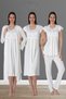 Lohussa Women's Ecru Special Design Cotton Maternity Dressing Gown, Pajama Set, Nightgown Set of 4 - 3