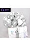 Confetti Balloons Pack of 30 Chrome Silver Transparent Balloon Luxury Balloon - 3