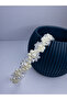 Handmade Silver Pearl & Crystal Stone Special Day Engagement Promise Henna Bridal Crown - 3