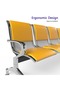 JX 4-Seater Outdoor Bench with Cushions- Yellow - 5