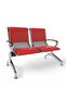 JX 2-Seater Outdoor Bench with Cushions- Red