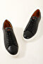 Men's Black Genuine Leather Sneaker Shoes - 5