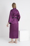 Piping Bat Sleeve Maternity and Maternity Satin Dressing Gown - 3