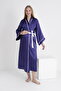 Piping Bat Sleeve Maternity and Maternity Satin Dressing Gown
