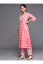 All-Over Print Kurta and and Trousers with Dupatta Set - 2