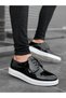 Tugerdi Lace-Up Classic High Sole Black Patent Leather Casual Style Men's Shoes Tge230153 - 2