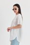 White Soft Textured Flexible Premium Fabric Laser Cut Oversize T-Shirt 1868 - 3