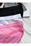 Set of 3 Lace Detailed Panties - Black / White / Pink - 2