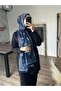 منقوشة لينة شال الأزرق الداكن - 5