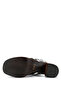 Women's Genuine Leather Black Heeled Slippers - 3