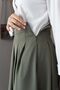 PLEATED LONG FLARED SKIRT - 4