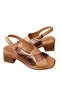 45208 Women's Genuine Leather Thick Short Heeled Comfort Sandals - 4