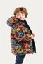 Boy's Smiling Emoji Fleece Fur Water and Windproof Hooded Winter Puffer Coat with Pockets - 3