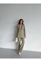 Women's Waist Fitted Slit Blazer Jacket Pants Set - 7